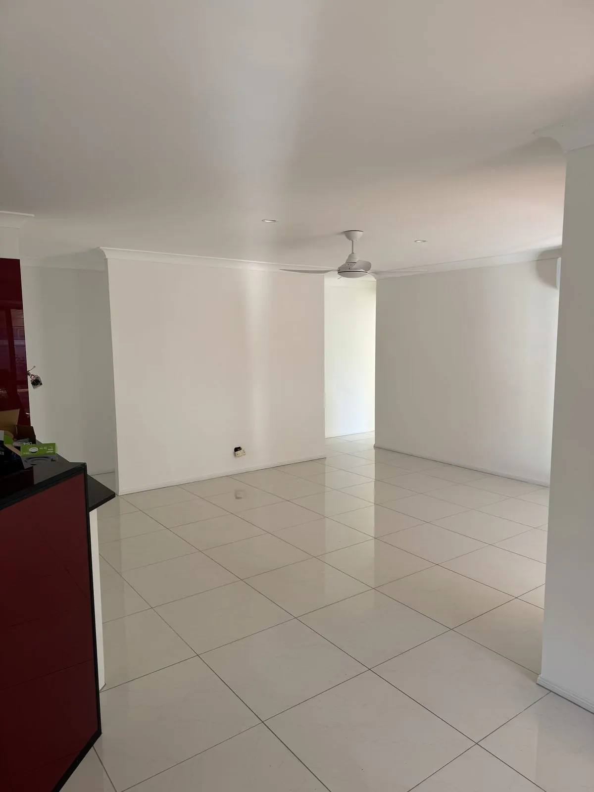Freshly painted bright interior living room in a Banora Point home